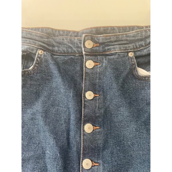 Denim Skirt - Midi Length with Slits - Size 30 - Picture 3 of 4